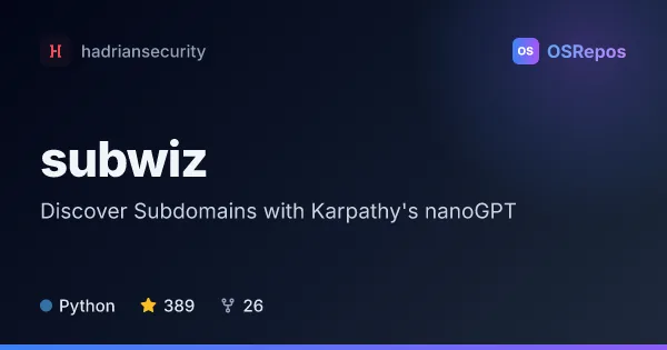 subwiz: Discover Subdomains with Karpathy's nanoGPT