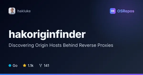 hakoriginfinder: Find Origin Hosts Behind Reverse Proxies