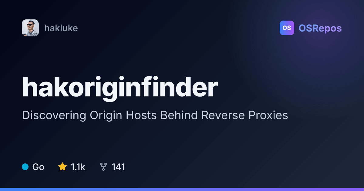 hakoriginfinder: Find Origin Hosts Behind Reverse Proxies