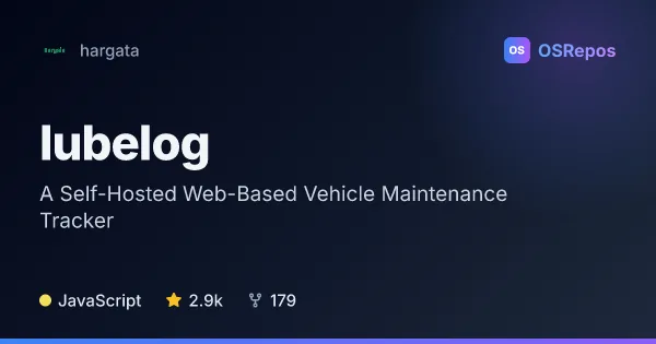 lubelog: Track Vehicle Maintenance and Fuel Mileage