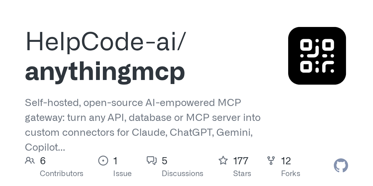 AnythingMCP: AI-Empowered Gateway for Custom Claude, ChatGPT, Gemini Connectors