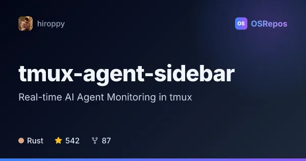 tmux-agent-sidebar: Real-time AI Agent Monitoring in tmux