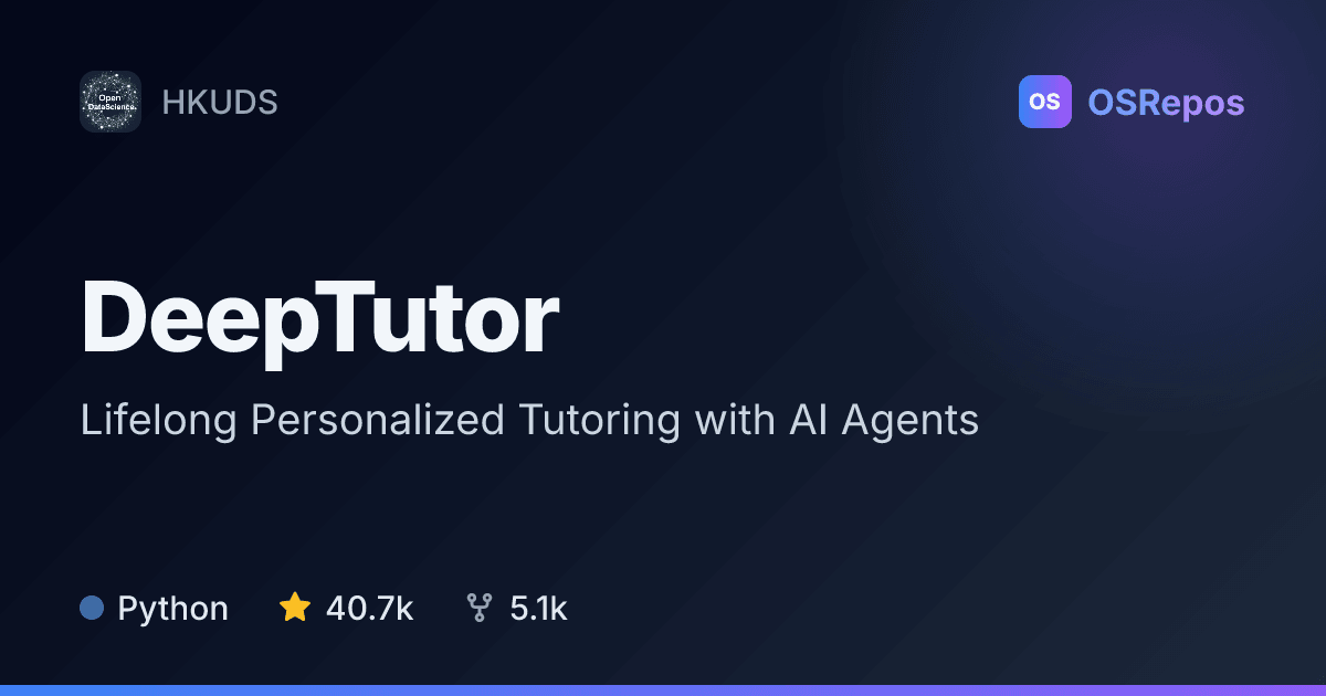DeepTutor: Lifelong Personalized Tutoring with AI Agents