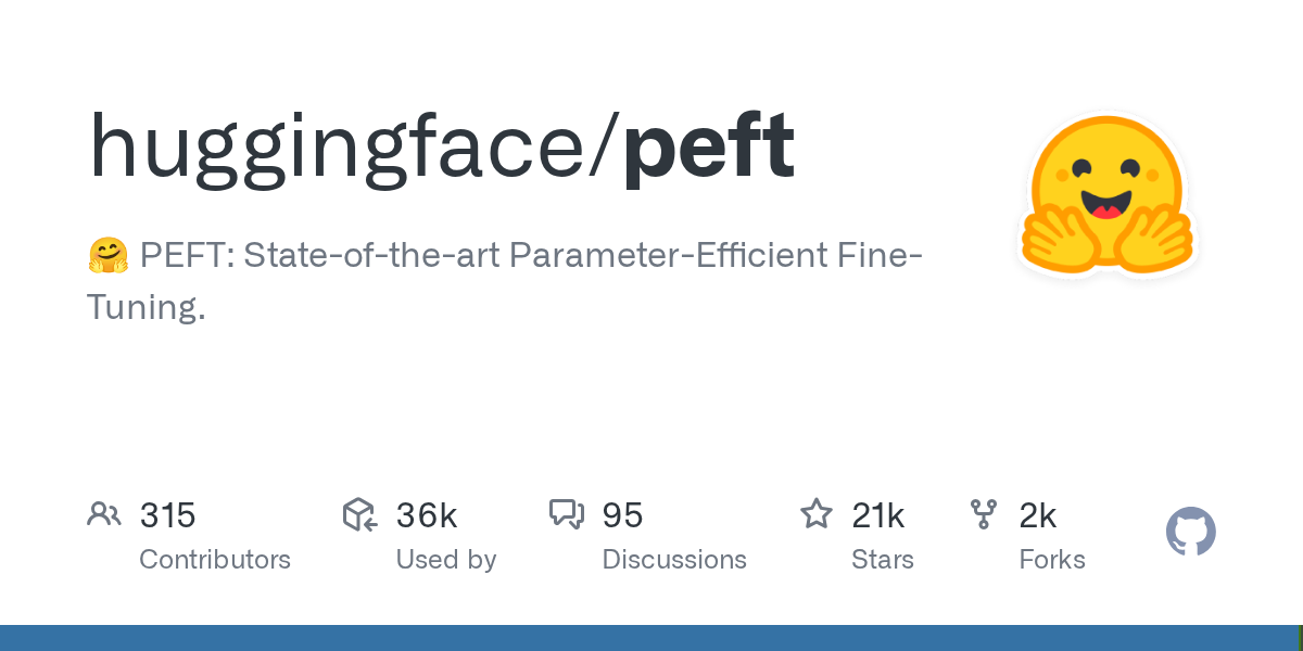 PEFT: State-of-the-Art Parameter-Efficient Fine-Tuning