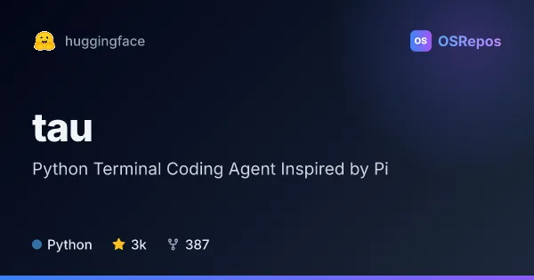 tau: Python Terminal Coding Agent Inspired by Pi