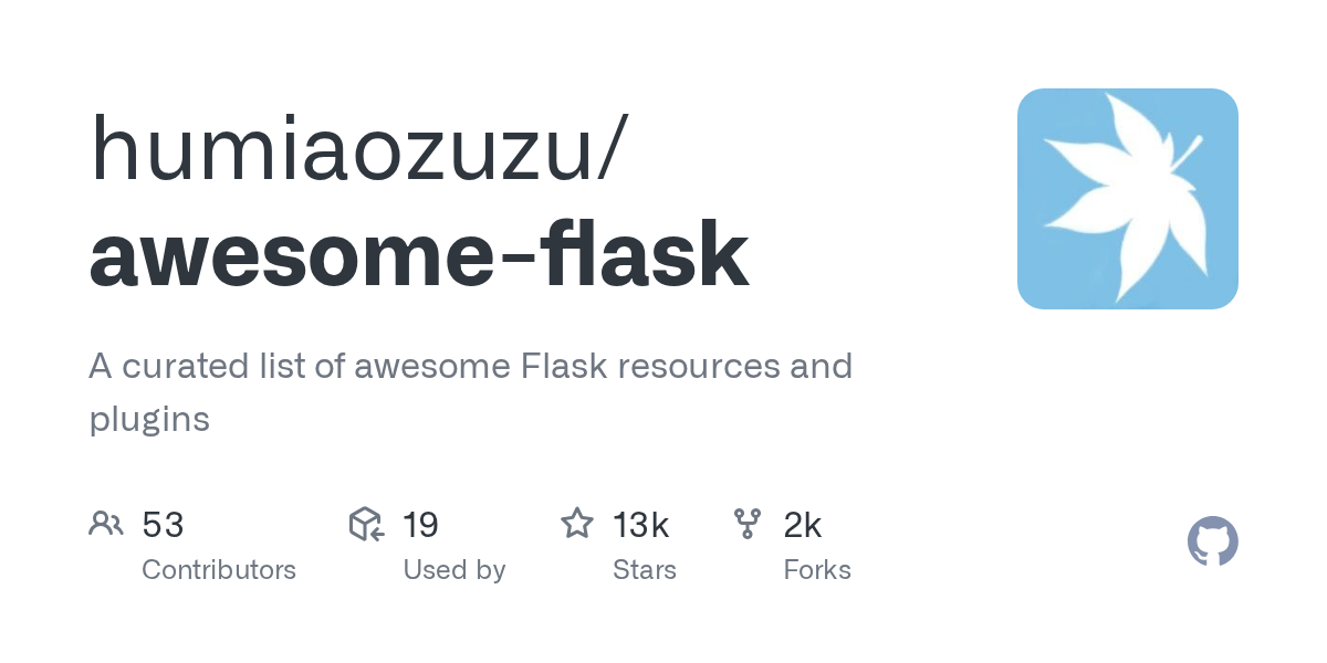 Awesome Flask: A Curated List of Flask Resources and Plugins
