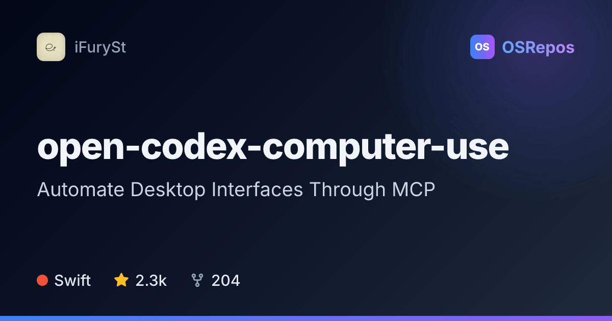 open-codex-computer-use: Automate Desktop Interfaces Through MCP