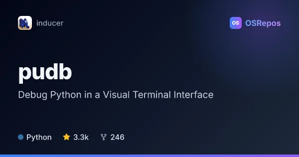 pudb: Debug Python in a Visual Terminal Interface