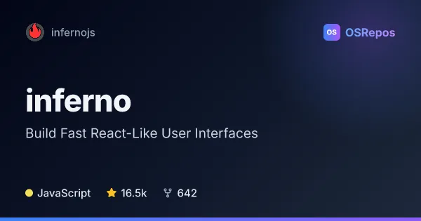 inferno: Build Fast React-Like User Interfaces