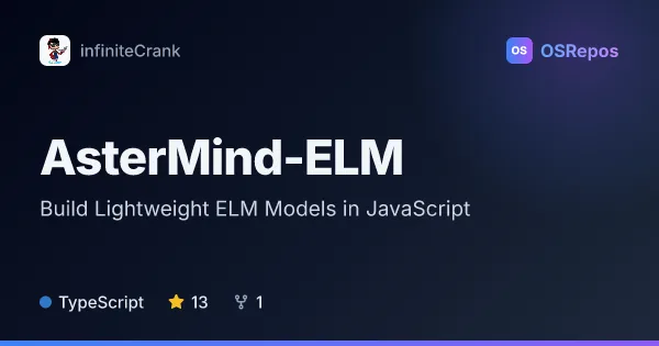 AsterMind-ELM: Build Lightweight ELM Models in JavaScript