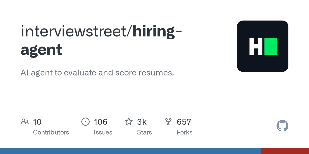 Hiring Agent: An AI Agent for Resume Evaluation and Scoring