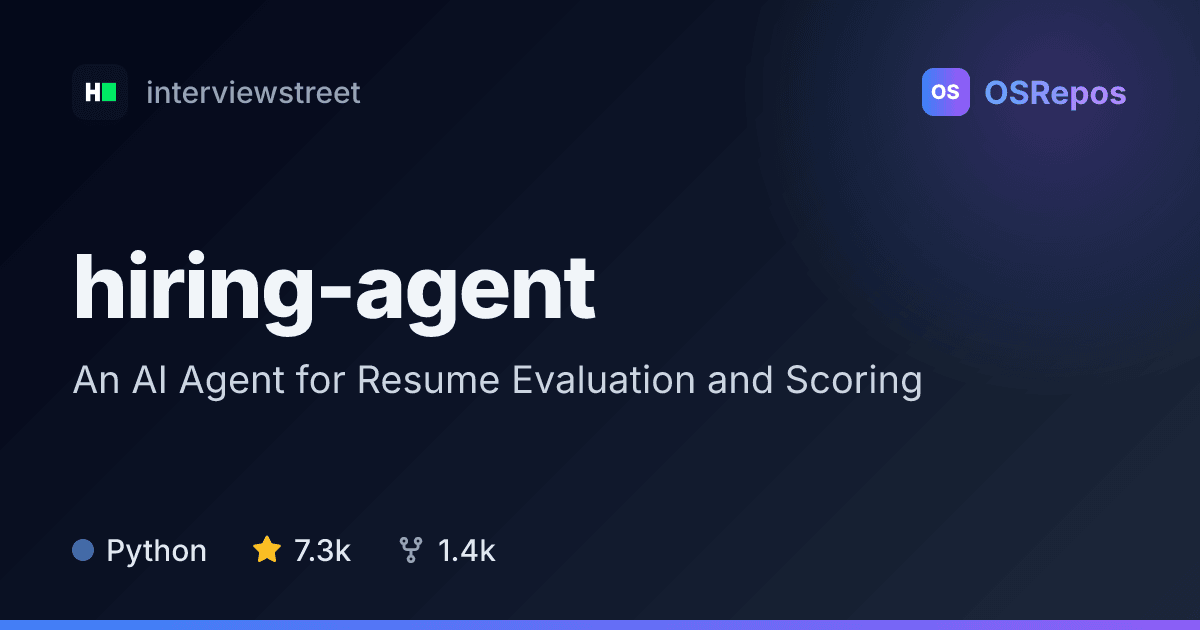 hiring-agent: Score Resumes with AI and GitHub Signals