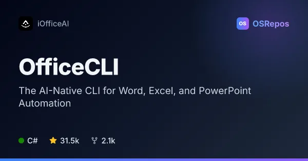 OfficeCLI: Create and Edit Office Files from the Command Line