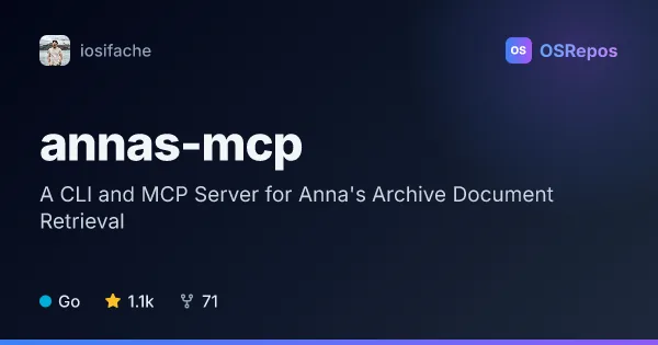 annas-mcp: Search and Download Documents with MCP or CLI