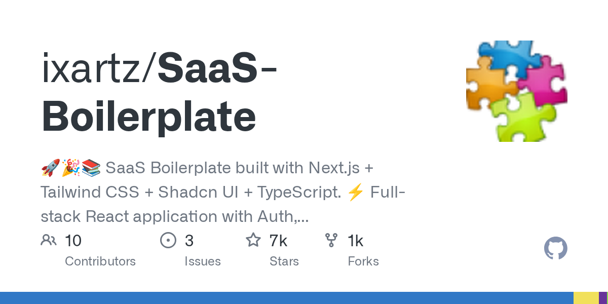 SaaS-Boilerplate: Next.js, Tailwind CSS, Shadcn UI for Modern SaaS Apps