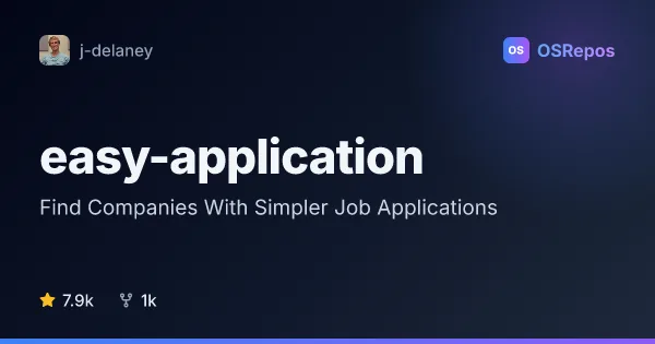 easy-application: Find Companies With Simpler Job Applications