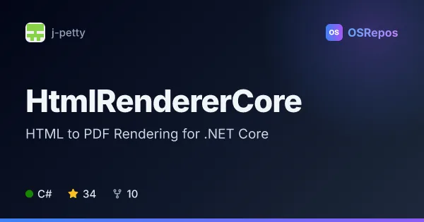 HtmlRendererCore: HTML to PDF Rendering for .NET Core