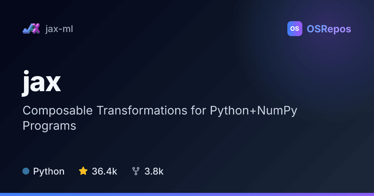 jax: Transform and Accelerate Python Numerical Programs