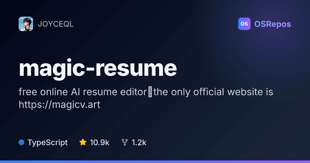 magic-resume: Create and Edit Resumes Online