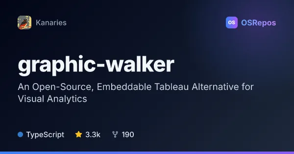 Graphic Walker: An Open-Source, Embeddable Tableau Alternative for Visual Analytics