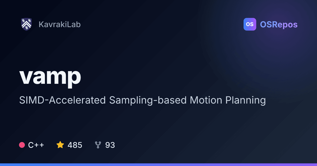 vamp: Accelerate Robot Motion Planning with SIMD