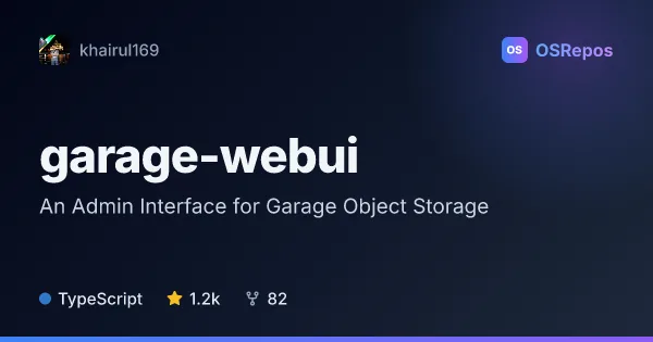Garage Web UI: An Admin Interface for Garage Object Storage