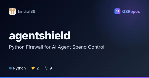 AgentShield: Python Firewall for AI Agent Spend Control