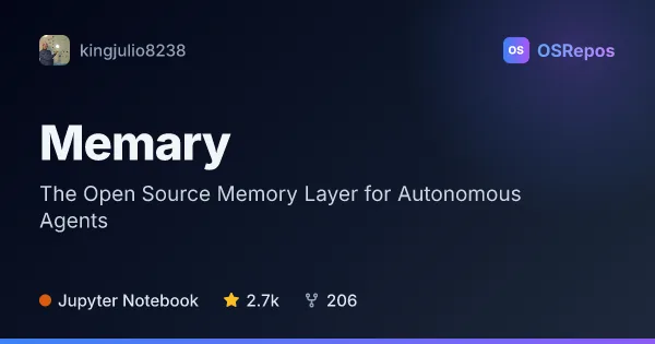 Memary: The Open Source Memory Layer for Autonomous Agents