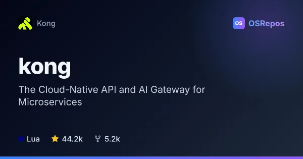 Kong Gateway: The Cloud-Native API and AI Gateway for Microservices