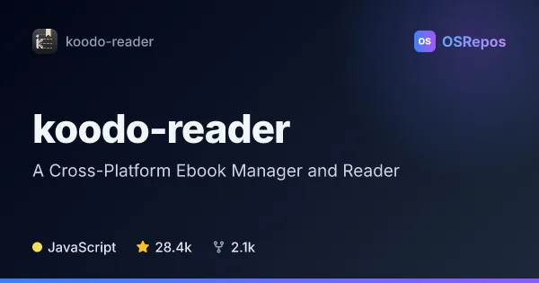 koodo-reader: Manage and Read Ebooks Across Devices