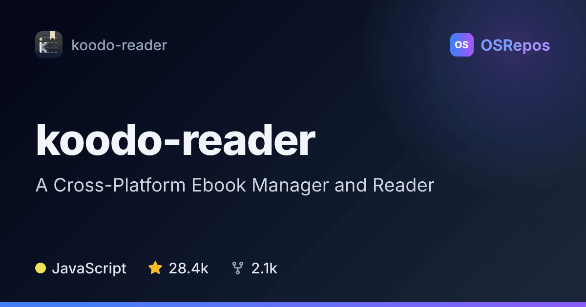 koodo-reader: Manage and Read Ebooks Across Devices