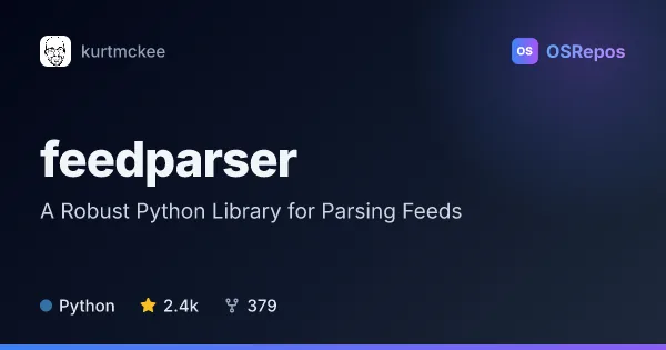 feedparser: A Robust Python Library for Parsing Feeds