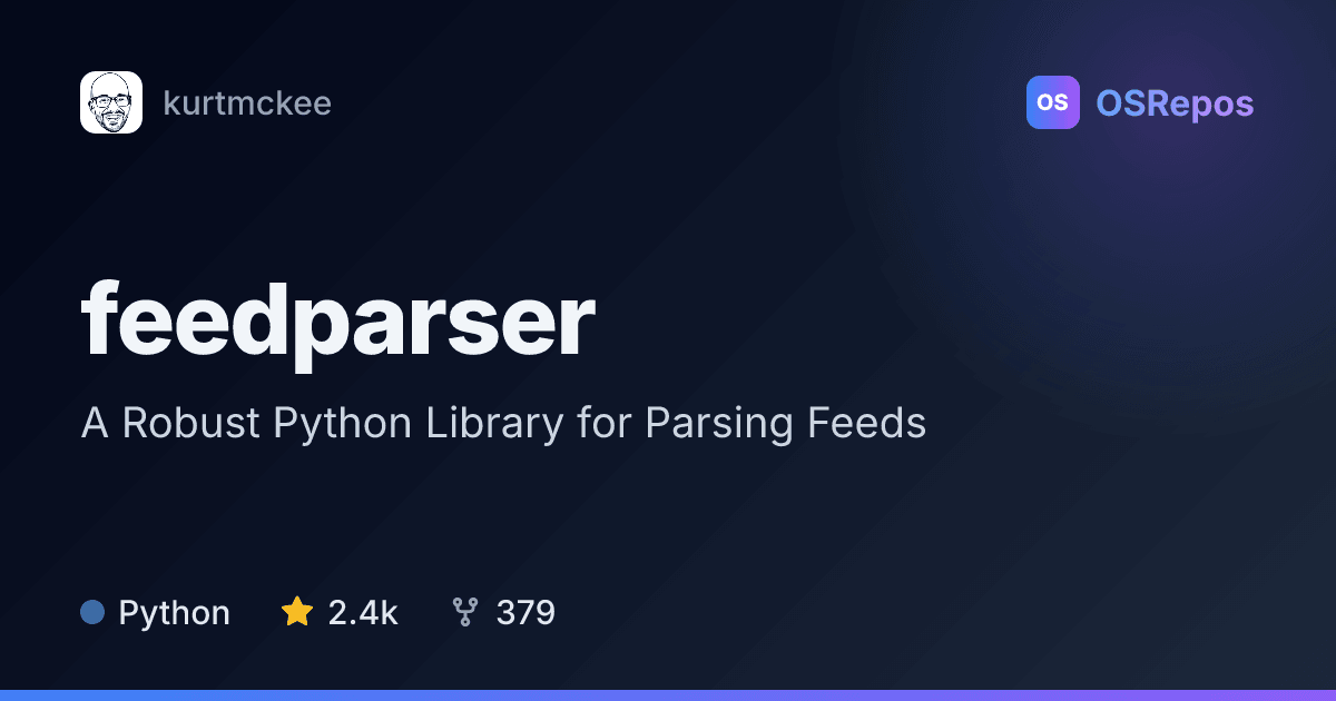 feedparser: Parse RSS, Atom, and JSON Feeds in Python