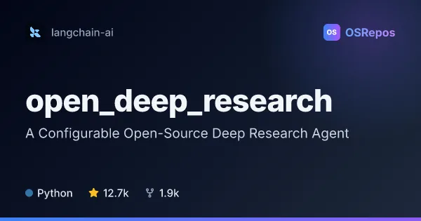 open_deep_research: Build Configurable Deep Research Agents