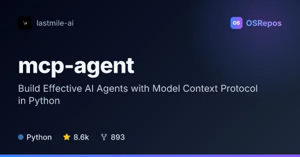 mcp-agent: Build Effective AI Agents with Model Context Protocol in Python