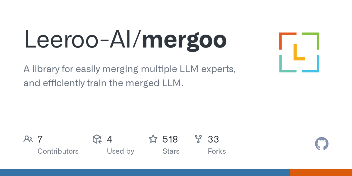 Mergoo: Efficiently Merge and Train Multiple LLM Experts