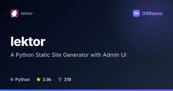 Lektor: A Python Static Site Generator with Admin UI