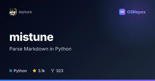 mistune: Parse Markdown in Python