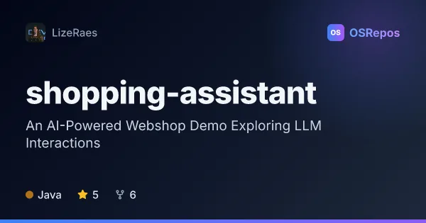shopping-assistant: An AI-Powered Webshop Demo Exploring LLM Interactions
