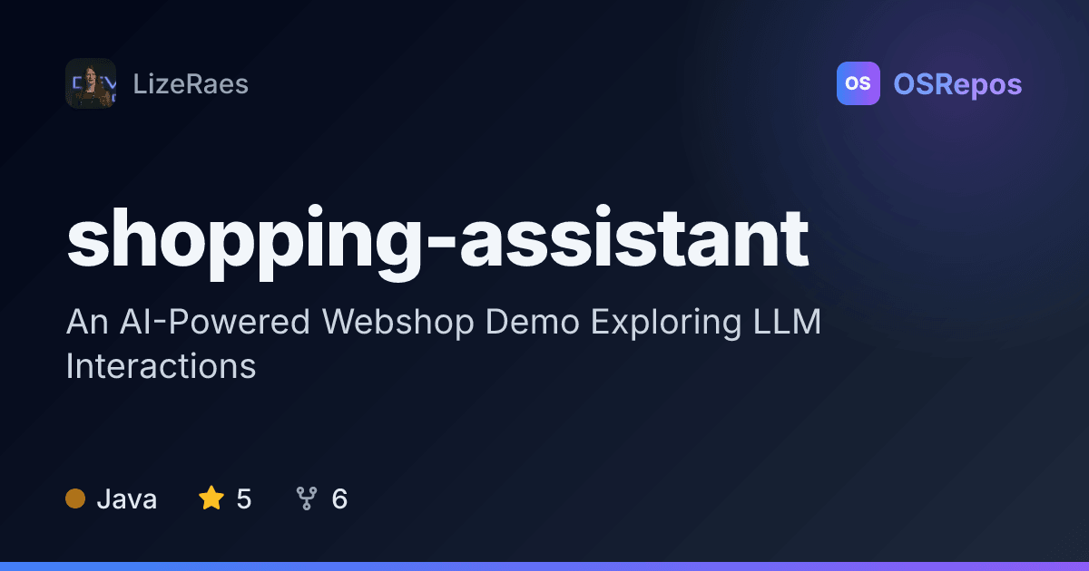 shopping-assistant: An AI-Powered Webshop Demo Exploring LLM Interactions