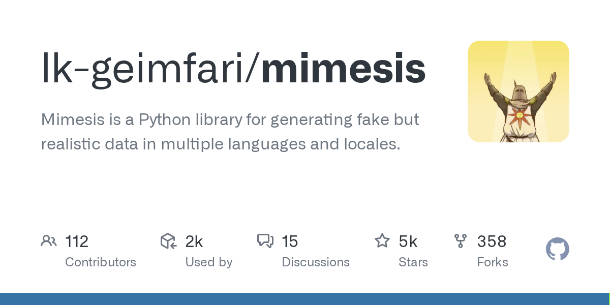 Mimesis: A Powerful Python Library for Realistic Fake Data Generation