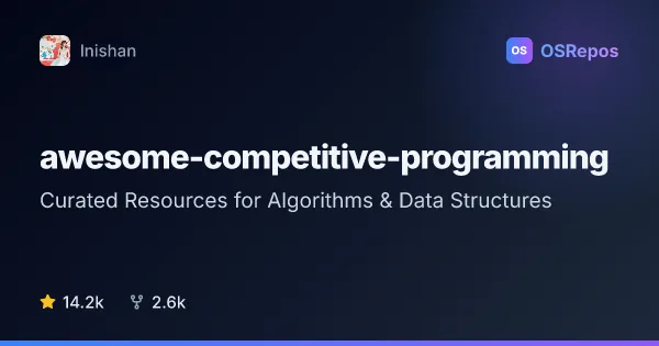 Awesome Competitive Programming: Curated Resources for Algorithms & Data Structures