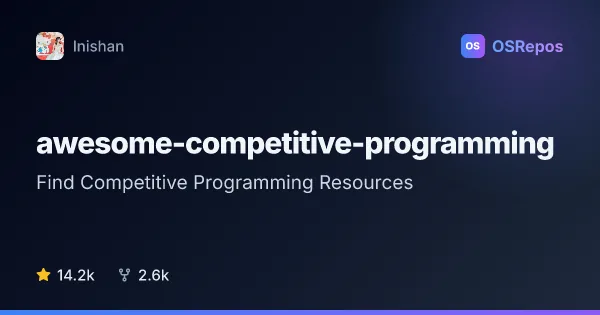 awesome-competitive-programming: Find Competitive Programming Resources
