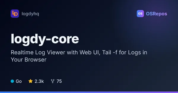 Logdy-core: Realtime Log Viewer with Web UI, Tail -f for Logs in Your Browser