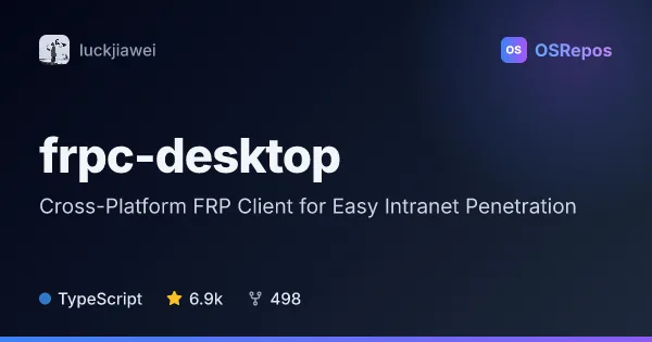 frpc-desktop: Manage FRP Tunnels with a Desktop App