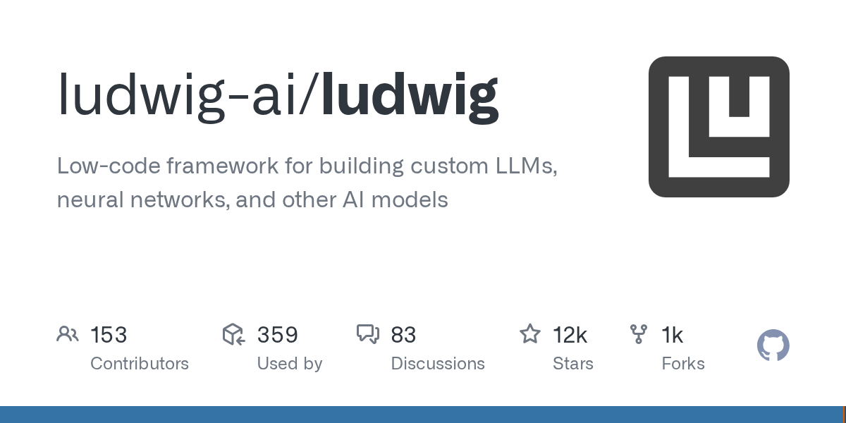 Ludwig: Low-Code Declarative Deep Learning for LLMs and AI Models