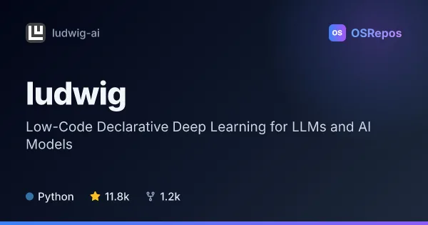 Ludwig: Low-Code Declarative Deep Learning for LLMs and AI Models
