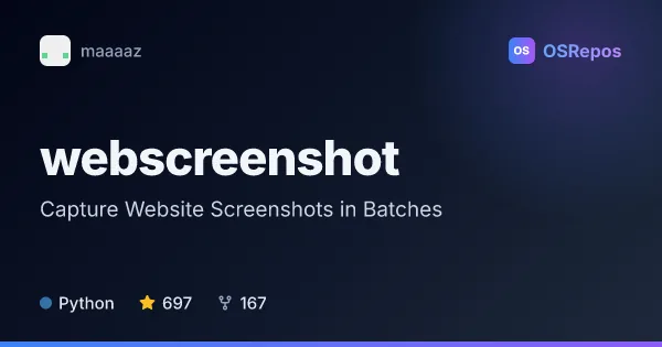 webscreenshot: Capture Website Screenshots in Batches