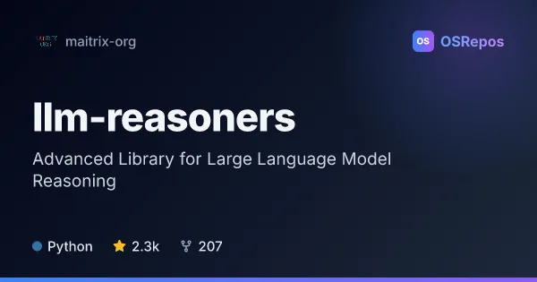 LLM Reasoners: Advanced Library for Large Language Model Reasoning