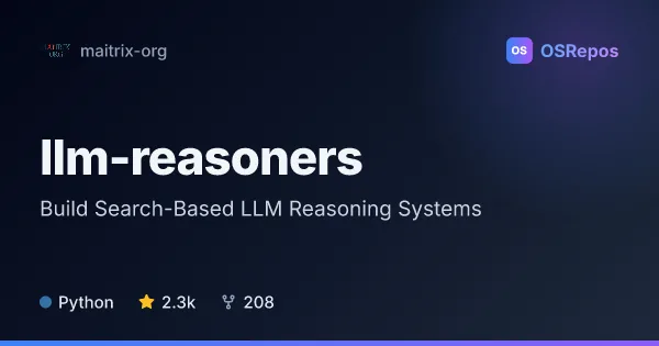 llm-reasoners: Build Search-Based LLM Reasoning Systems